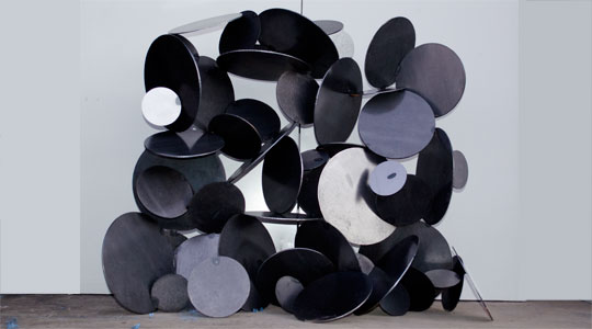 circular fireplace artwork