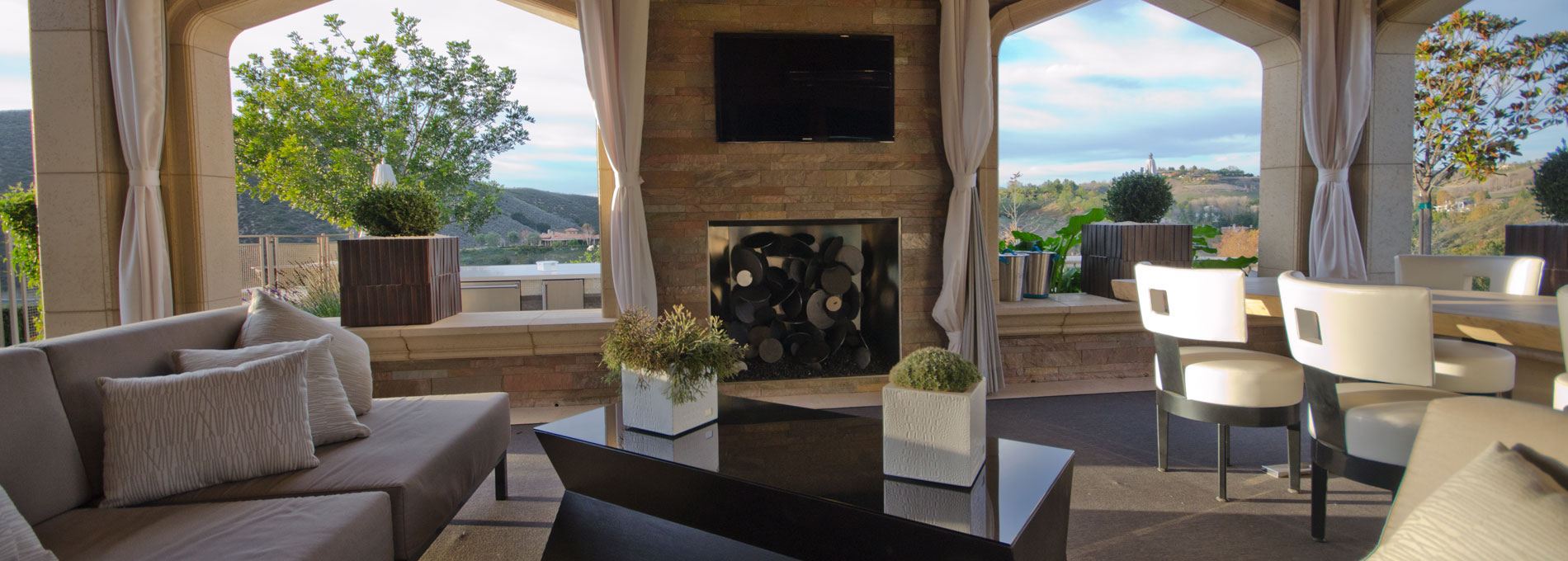 circle fire place artwork