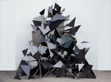 triangle fireplace art