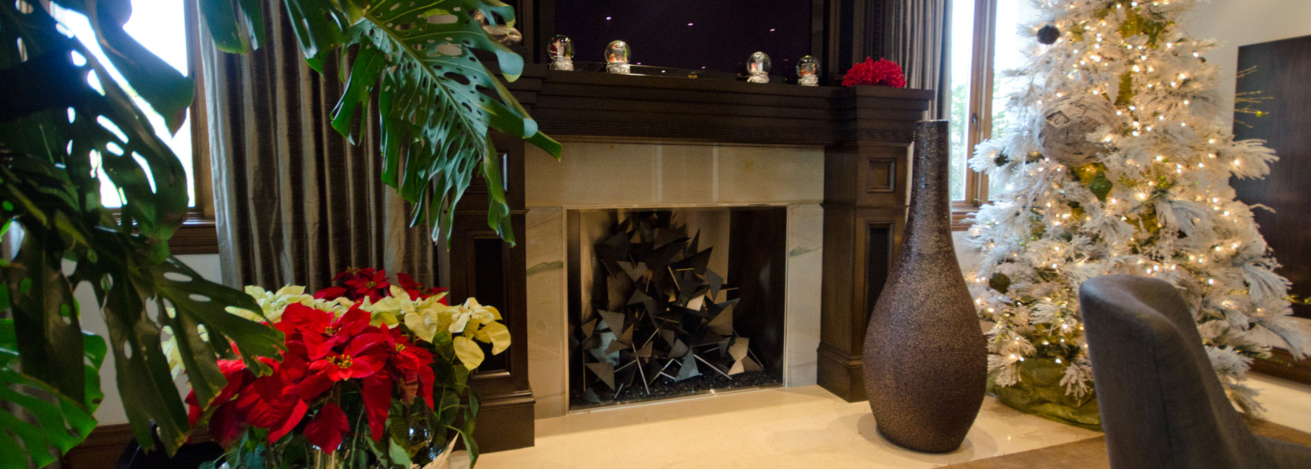 triangle fireplace sculpture